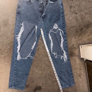 PacSun Women's High Rise Distressed Blue Jeans